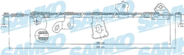 Cable Pull, parking brake (C0892B)