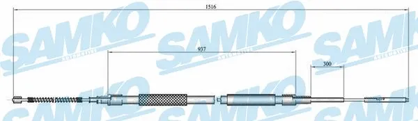 Cable Pull, parking brake (C0801B)