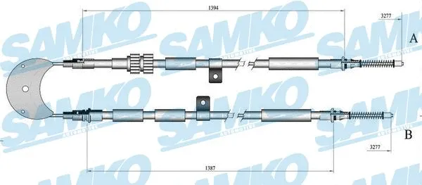Cable Pull, parking brake (C0243B)