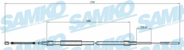 Cable Pull, parking brake (C0954B)