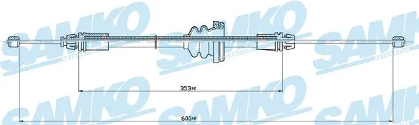 Cable Pull, parking brake (C0754B)