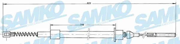 Cable Pull, parking brake (C0560B)