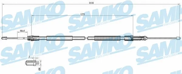 Cable Pull, parking brake (C1041B)