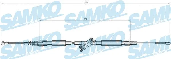 Cable Pull, parking brake (C0048B)