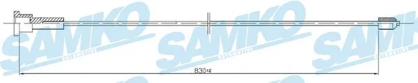 Cable Pull, parking brake (C0553B)