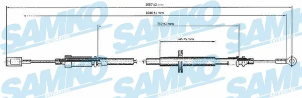 Cable Pull, parking brake (C0173B)