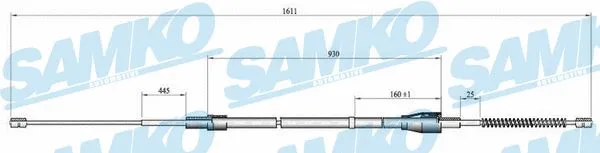 Cable Pull, parking brake (C0809B)
