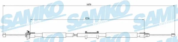 Cable Pull, parking brake (C0197B)