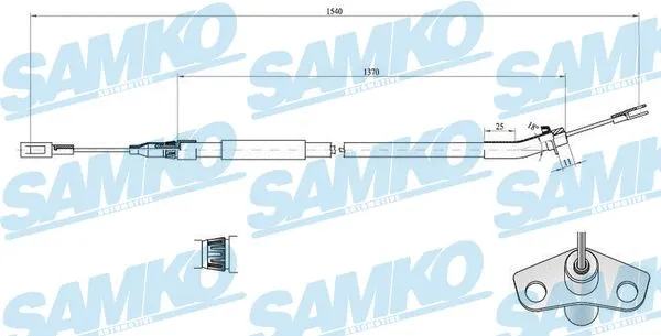 Cable Pull, parking brake (C0442B)