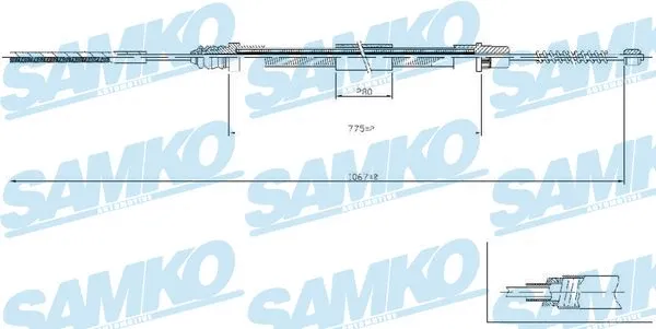 Cable Pull, parking brake (C0209B)