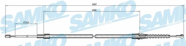 Cable Pull, parking brake (C1444B)