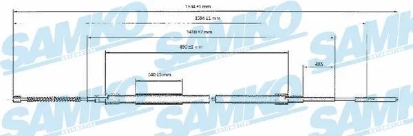 Cable Pull, parking brake (C0955B)