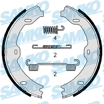 Brake Shoe Set, parking brake (89020K)