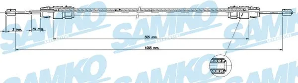 Cable Pull, parking brake (C0421B)