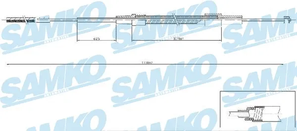 Cable Pull, parking brake (C0078B)