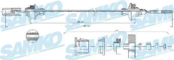 Cable Pull, clutch control (C0337C)