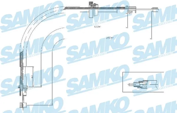 Cable Pull, parking brake (C0281B)