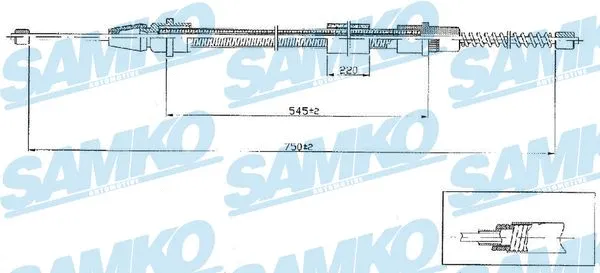 Cable Pull, parking brake (C0634B)