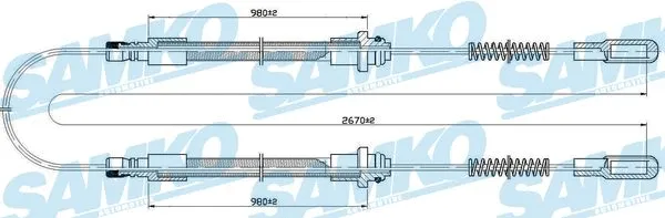 Cable Pull, parking brake (C0522B)