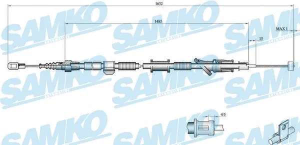 Cable Pull, parking brake (C0917B)