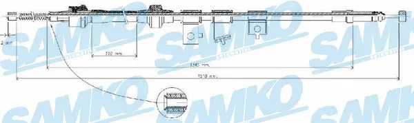 Cable Pull, parking brake (C1293B)