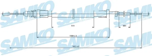 Cable Pull, parking brake (C1685B)