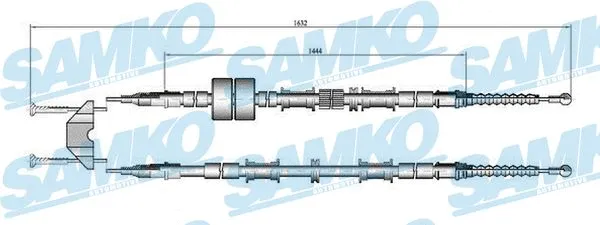 Cable Pull, parking brake (C0652B)