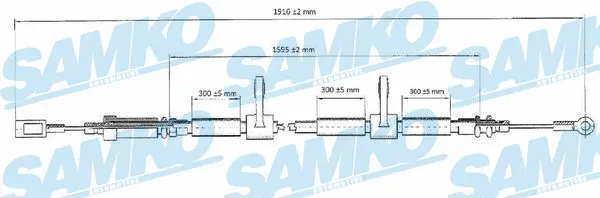 Cable Pull, parking brake (C0985B)