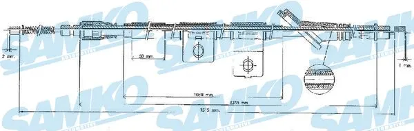 Cable Pull, parking brake (C1379B)