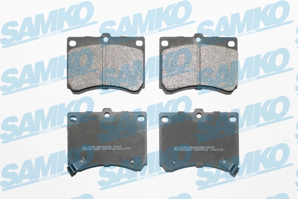 Brake Pad Set, disc brake (5SP510)