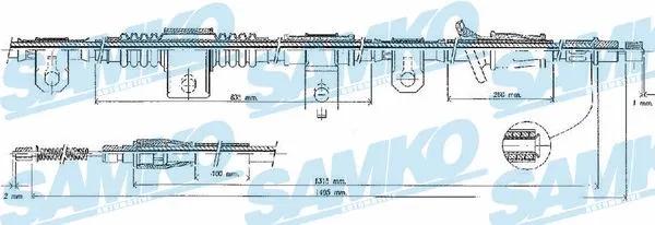 Cable Pull, parking brake (C1376B)
