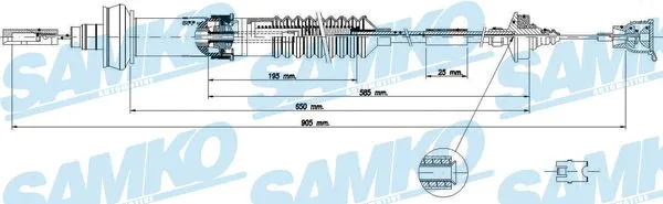 Cable Pull, clutch control (C0156C)