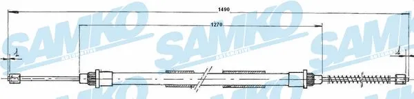 Cable Pull, parking brake (C0731B)