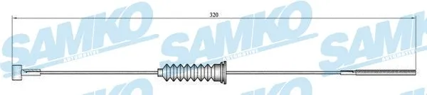 Cable Pull, parking brake (C0587B)