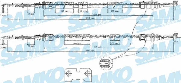 Cable Pull, parking brake (C0229B)
