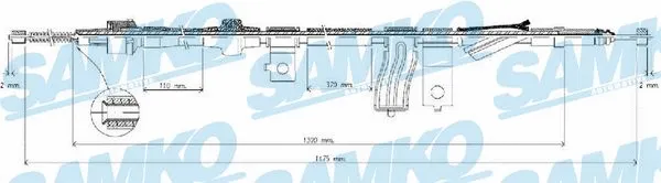 Cable Pull, parking brake (C0315B)