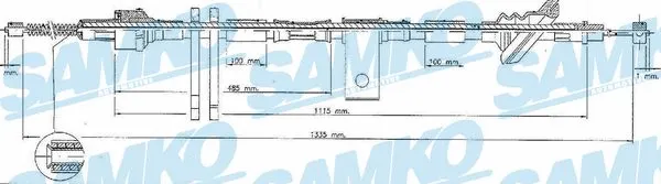 Cable Pull, parking brake (C0834B)