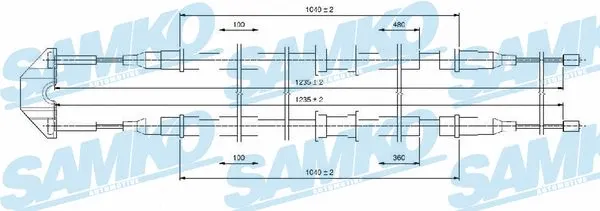 Cable Pull, parking brake (C0550B)