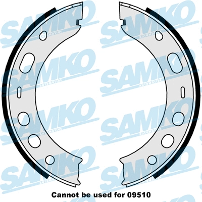 Brake Shoe Set, parking brake (89000)