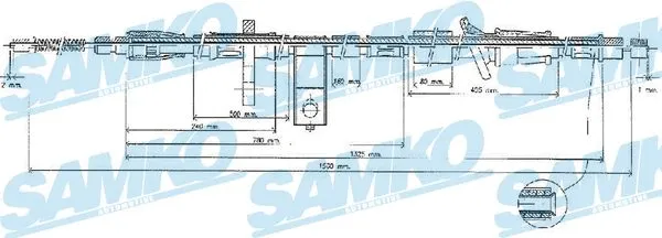 Cable Pull, parking brake (C0319B)