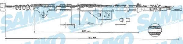 Cable Pull, parking brake (C0499B)