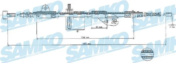 Cable Pull, parking brake (C0502B)