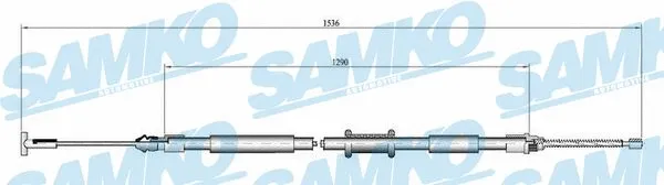 Cable Pull, parking brake (C0601B)