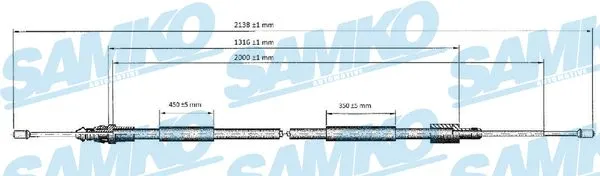Cable Pull, parking brake (C0621B)