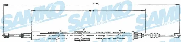 Cable Pull, parking brake (C0615B)