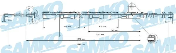 Cable Pull, parking brake (C0846B)