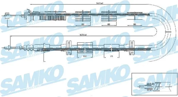 Cable Pull, parking brake (C0206B)