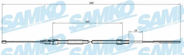 Cable Pull, parking brake (C0651B)