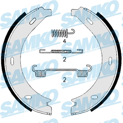Brake Shoe Set, parking brake (88740)