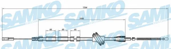 Cable Pull, parking brake (C0042B)